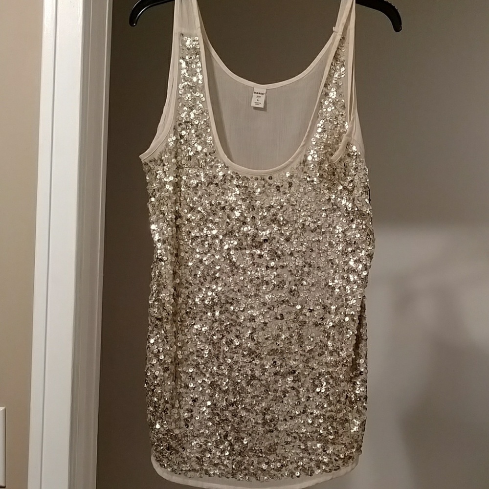 Gold sequin top